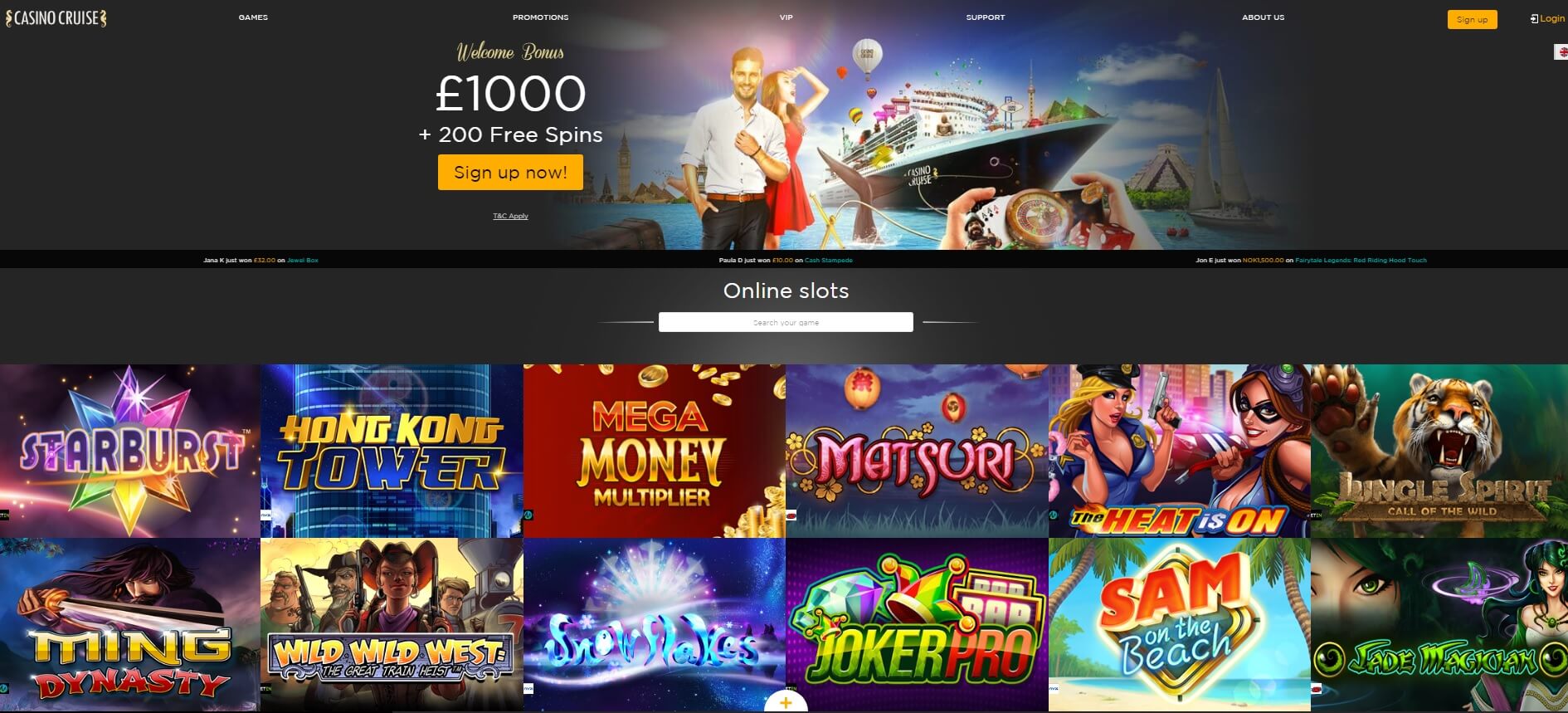 casino cruise uk